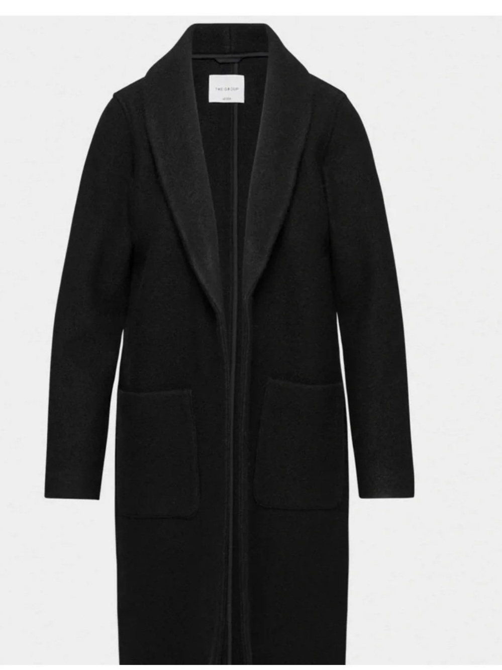 The Group Babaton Longline Black charcoal Coat BNWT